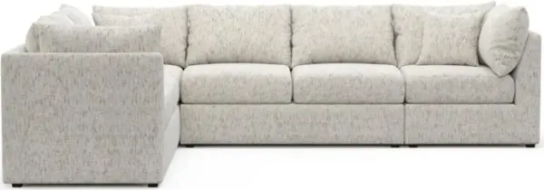 The Pitt Foam Comfort Sectional - Haley Oyster