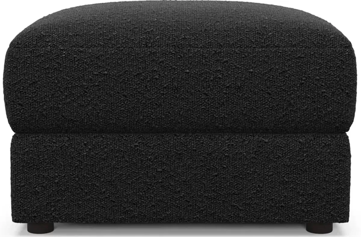 Ridley Foam Comfort Ottoman - Bloke Obsidian