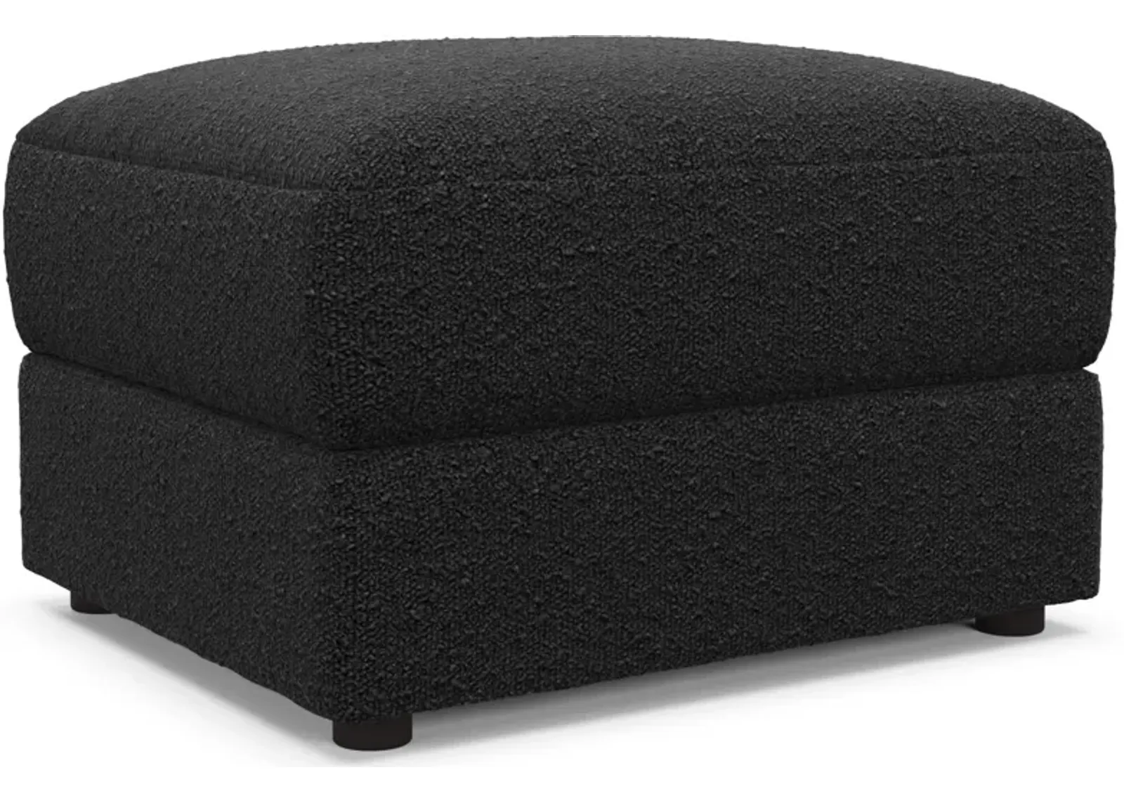 Ridley Foam Comfort Ottoman - Bloke Obsidian