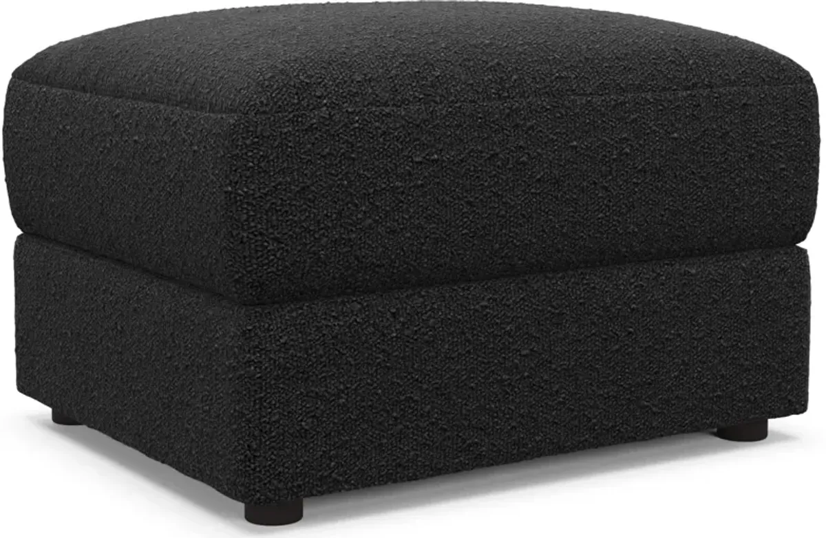 Ridley Foam Comfort Ottoman - Bloke Obsidian