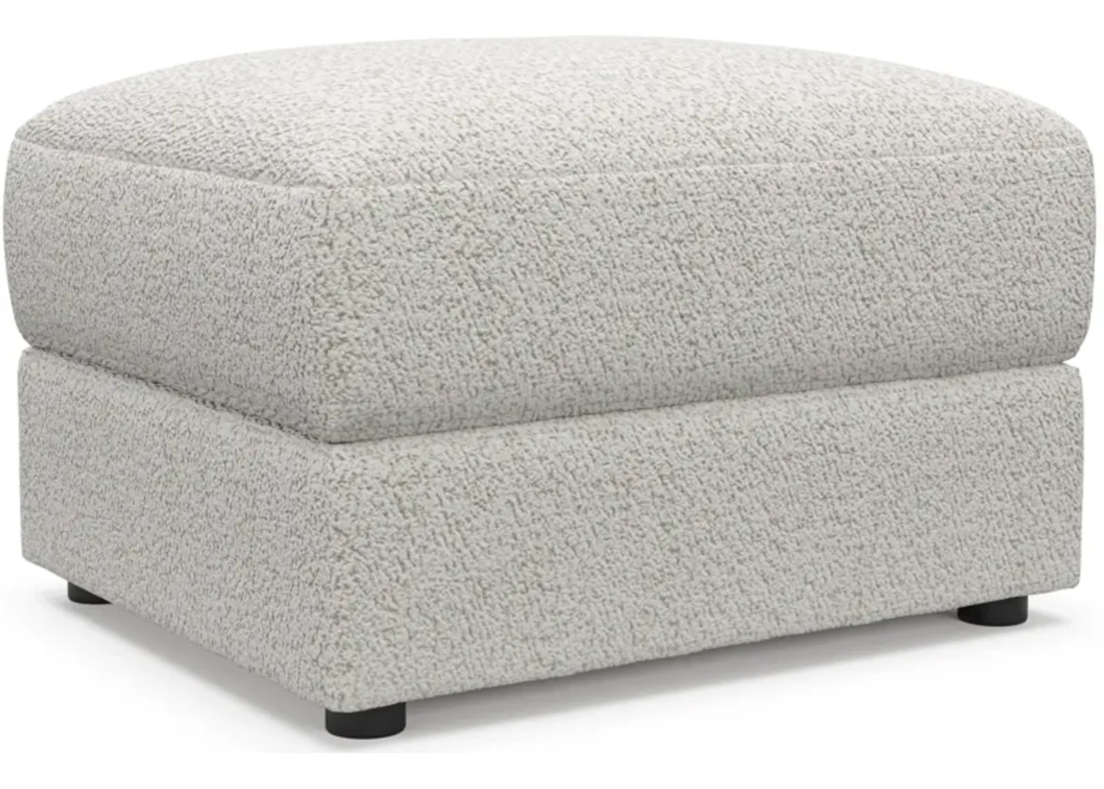 Ridley Foam Comfort Ottoman - River Rock Ivory