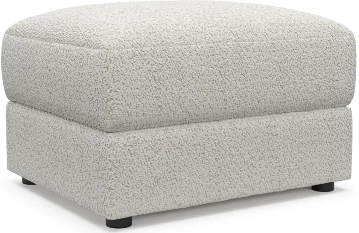 Ridley Foam Comfort Ottoman - River Rock Ivory