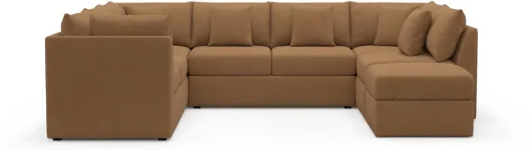 The Pitt Foam Comfort Sectional - Texel Caramel