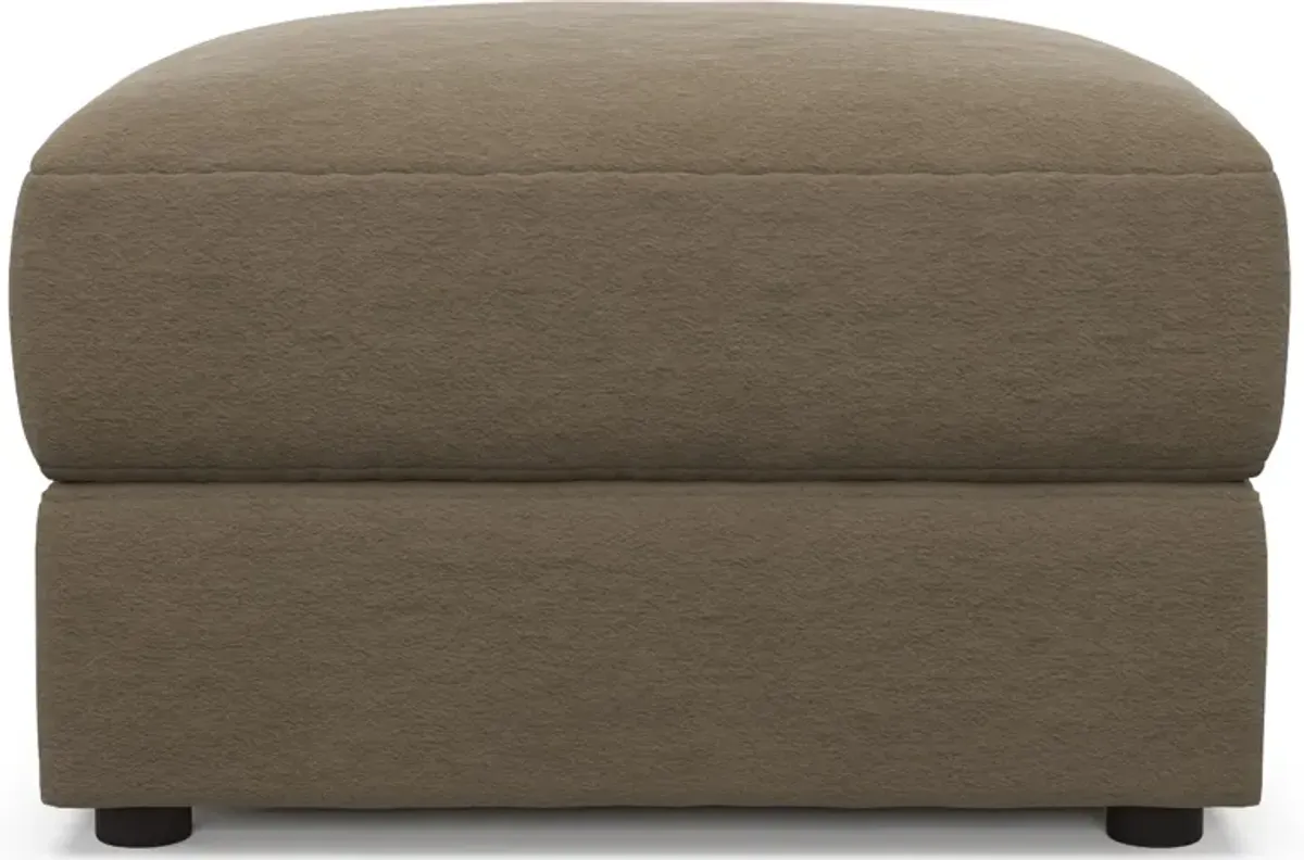 Ridley Hybrid Comfort Ottoman - Merrimac Brownstone