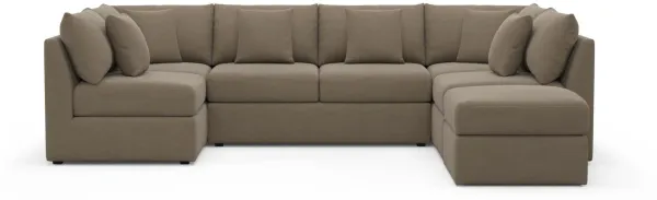 The Pitt Foam Comfort Sectional - Merrimac Brownstone