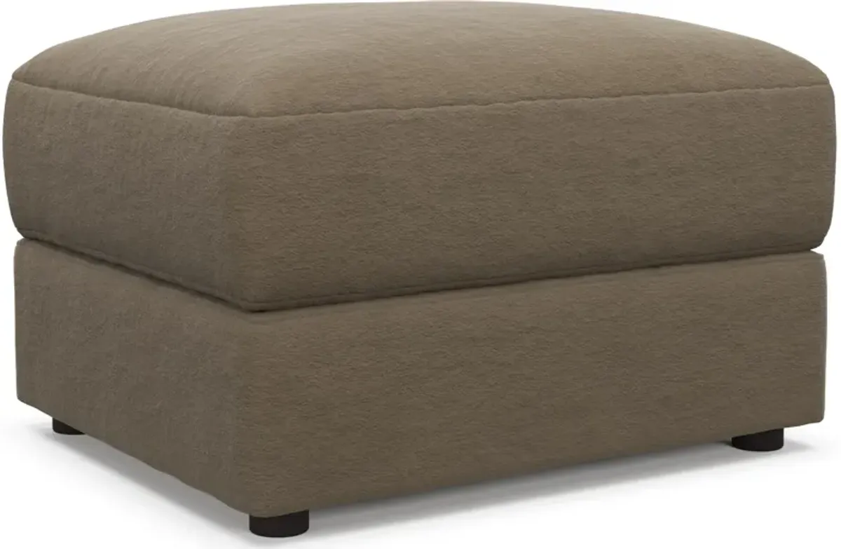 Ridley Hybrid Comfort Ottoman - Merrimac Brownstone