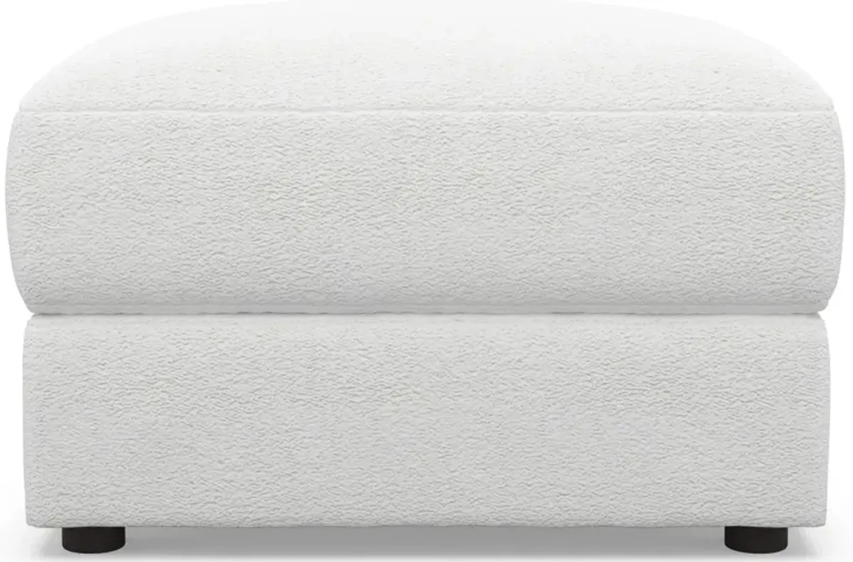 Ridley Hybrid Comfort Ottoman - Lovie Chalk