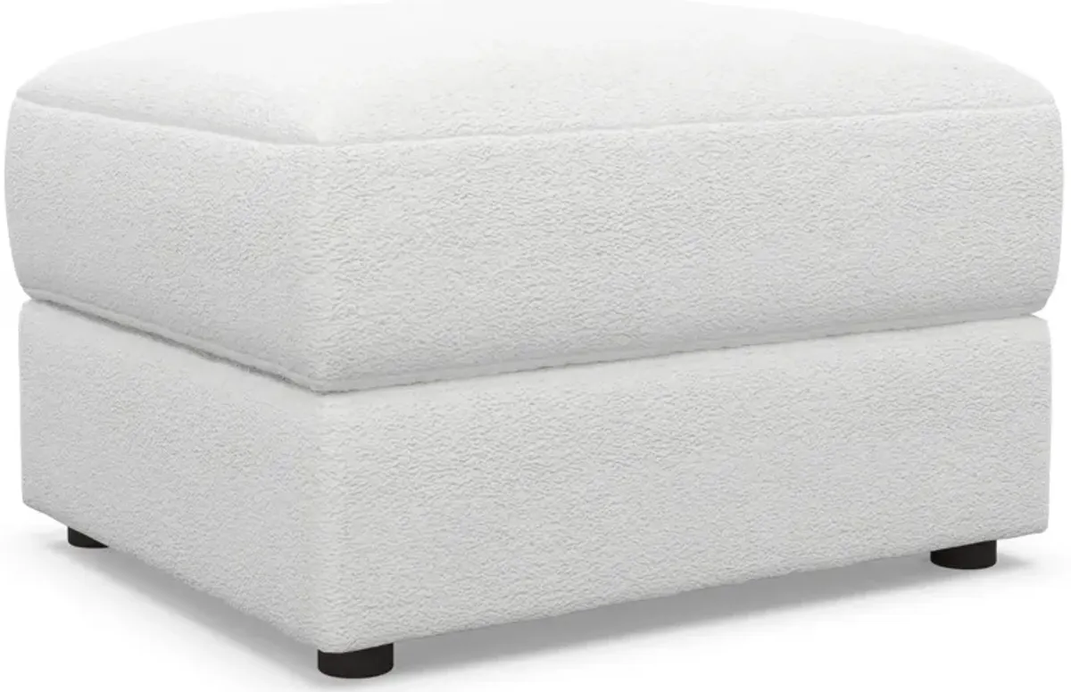 Ridley Hybrid Comfort Ottoman - Lovie Chalk