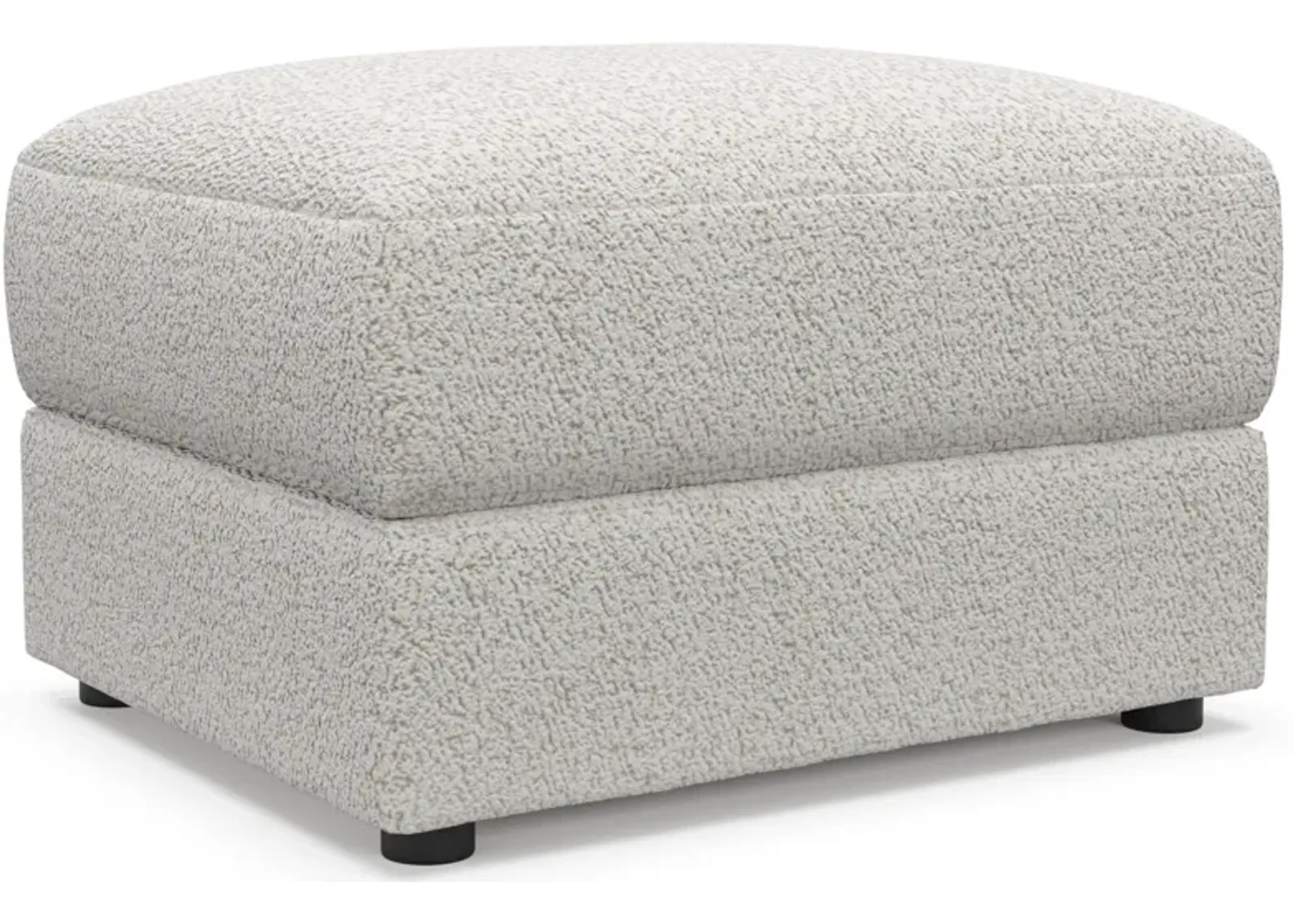 Ridley Hybrid Comfort Ottoman - River Rock Ivory