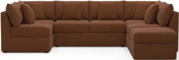 The Pitt Foam Comfort Sectional - Nora Chocolate