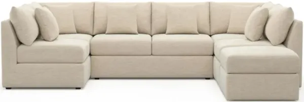 The Pitt Foam Comfort Sectional - Luscious Champagne