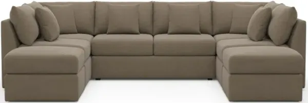 The Pitt Foam Comfort Sectional - Merrimac Brownstone