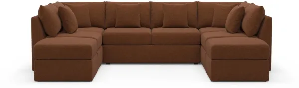 The Pitt Foam Comfort Sectional - Nora Chocolate