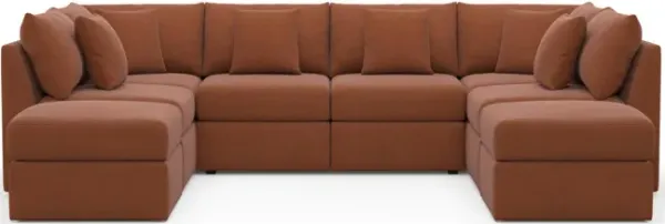 The Pitt Foam Comfort Sectional - Merrimac Brick