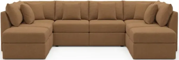 The Pitt Foam Comfort Sectional - Texel Caramel
