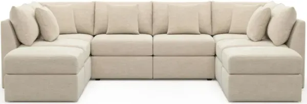 The Pitt Foam Comfort Sectional - Luscious Champagne
