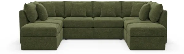 The Pitt Foam Comfort Sectional - Luscious Green