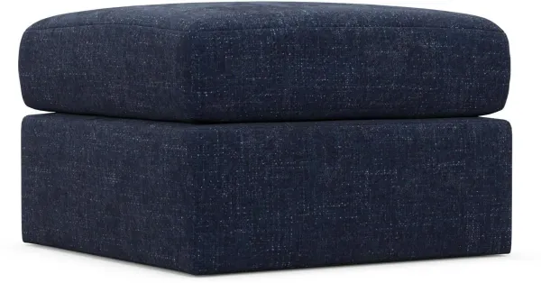 The Pitt Hybrid Comfort Ottoman - Sundar Navy