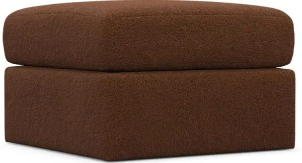The Pitt Hybrid Comfort Ottoman - Nora Chocolate