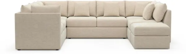 The Pitt Hybrid Comfort Sectional - Luscious Champagne