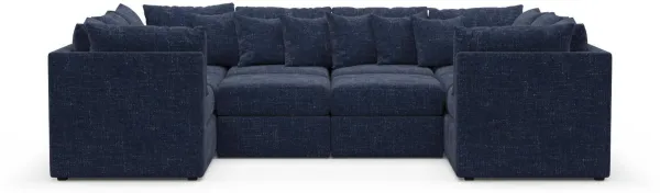The Pitt Hybrid Comfort Sectional - Sundar Navy