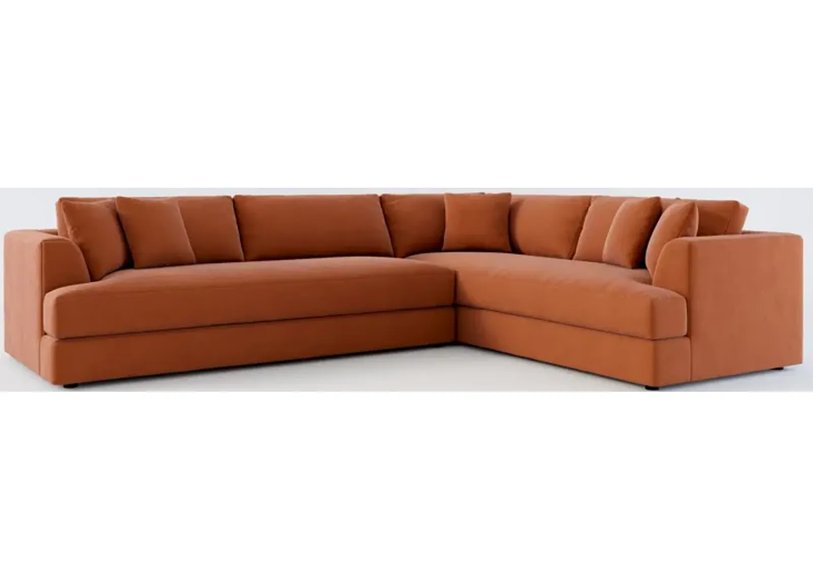 Ridley Foam Comfort 2-Piece Sectional - Merrimac Brick