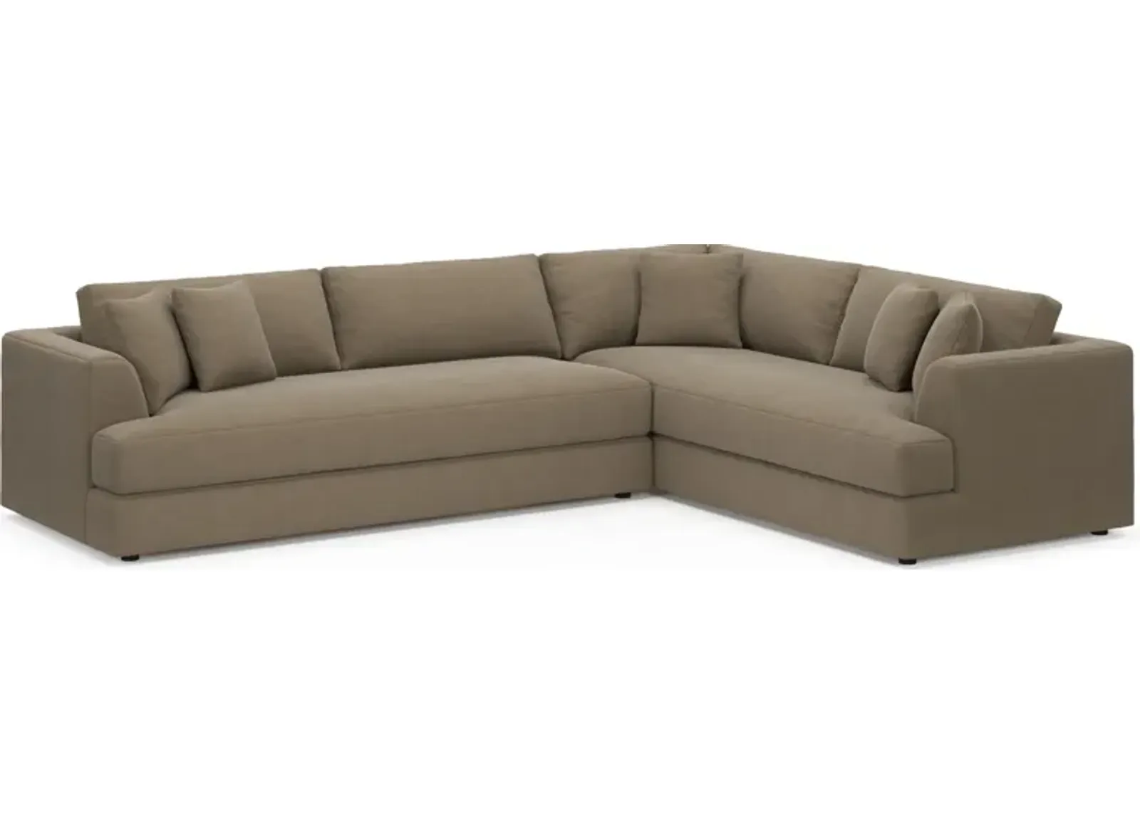 Ridley Foam Comfort 2-Piece Sectional - Merrimac Brownstone