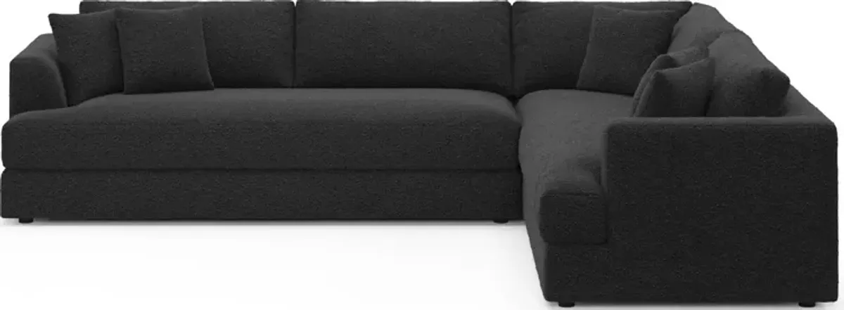 Ridley Foam Comfort 2-Piece Sectional - Bloke Obsidian