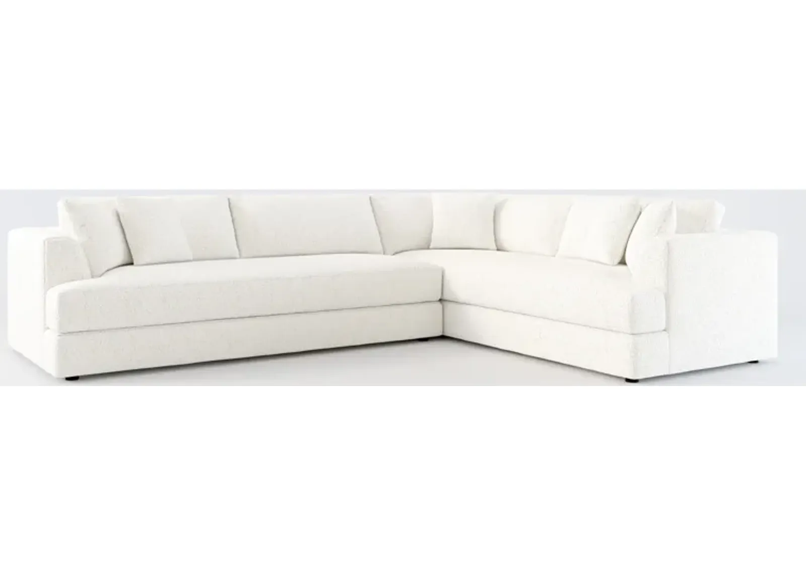 Ridley 2-Piece Hybrid Comfort Sectional with Left-Facing Sofa - River Rock Ivory