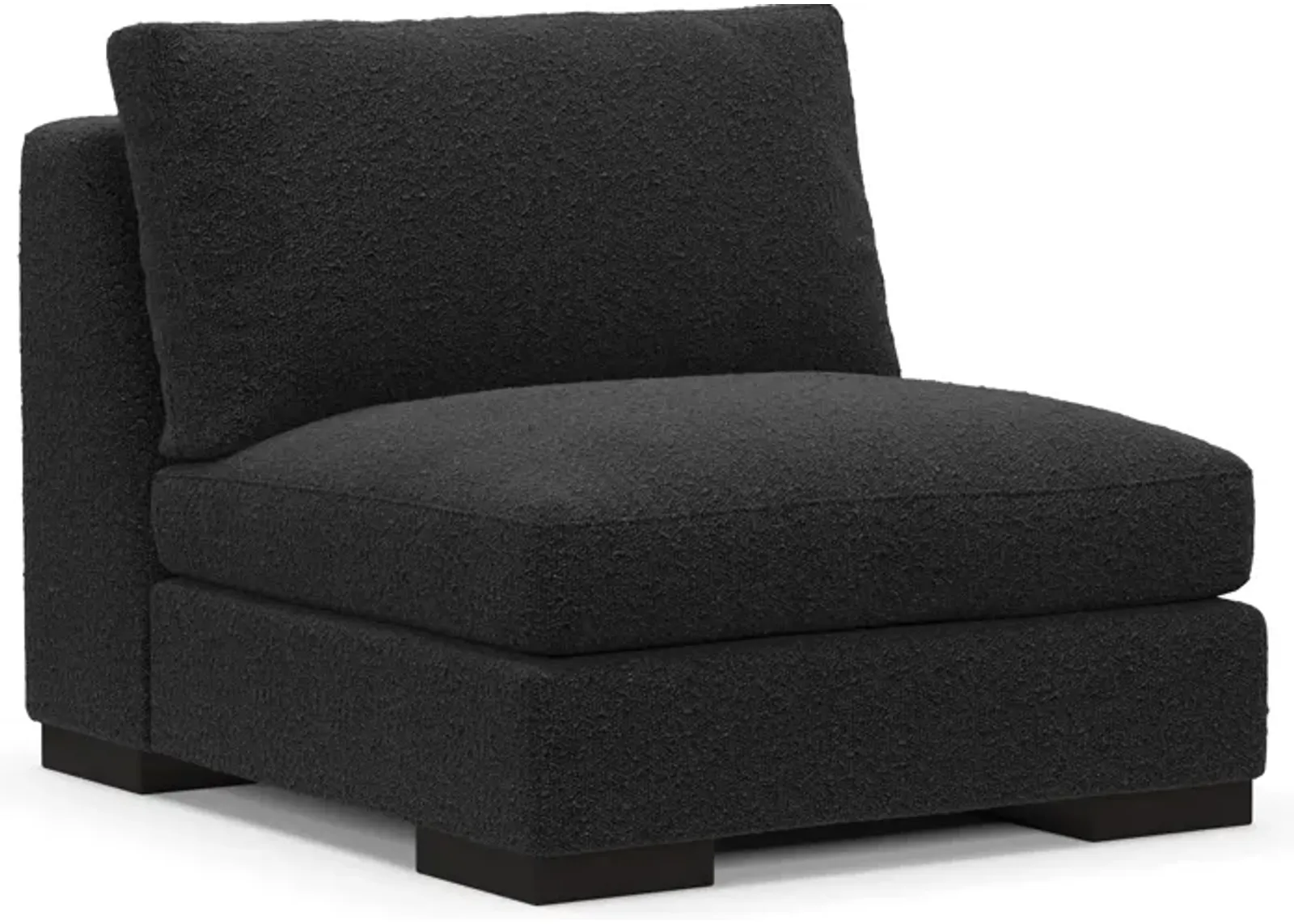 Bondi Foam Comfort Armless Chair - Bloke Obsidian