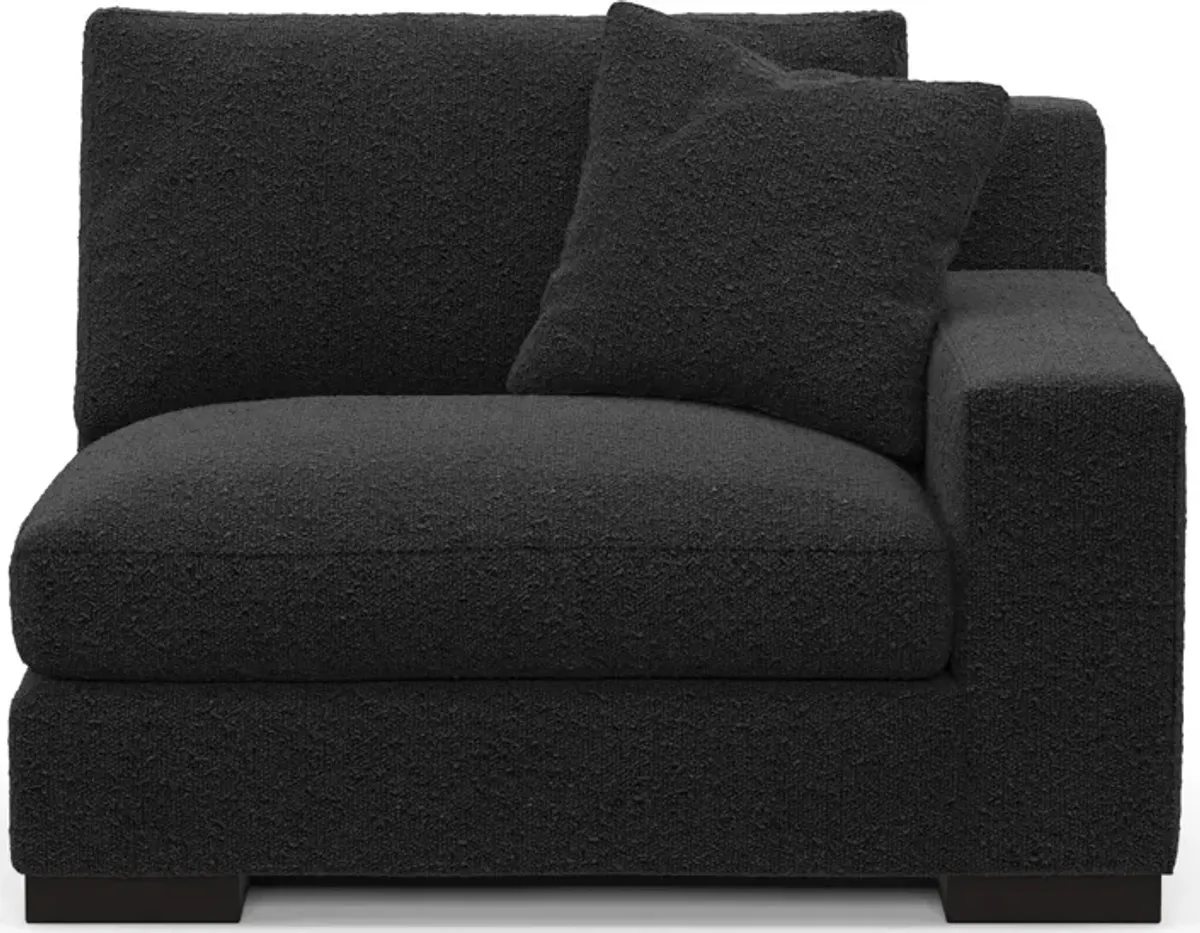 Bondi Foam Comfort Right-Facing Chair - Bloke Obsidian