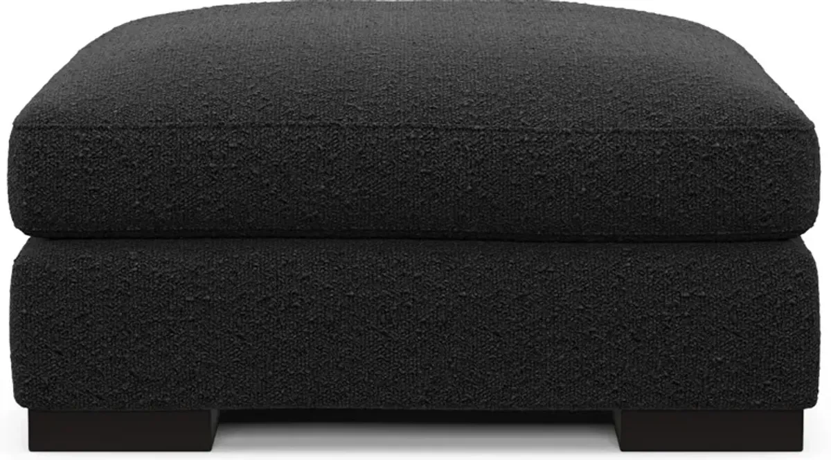 Bondi Foam Comfort Ottoman - Bloke Obsidian