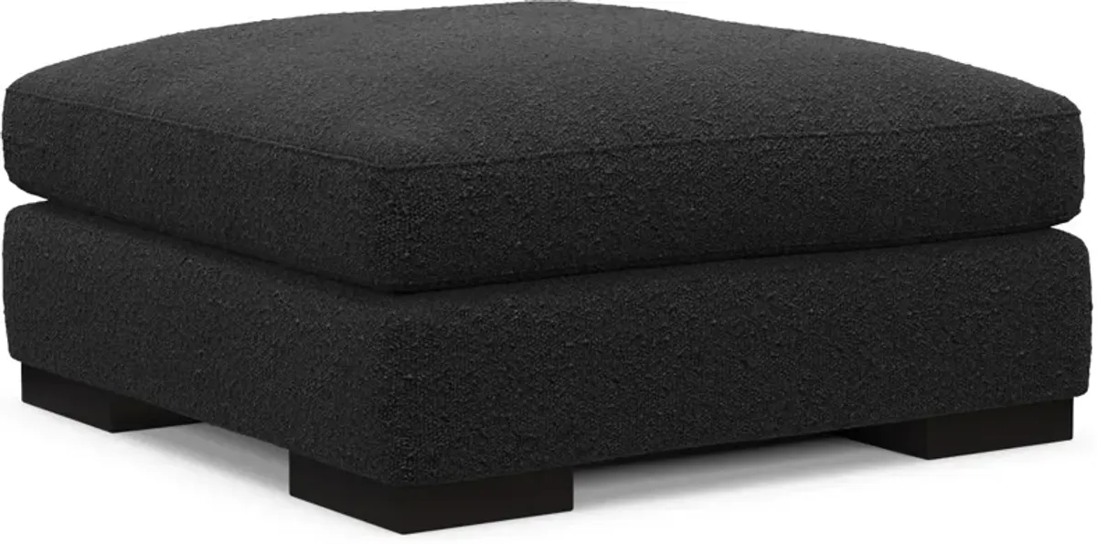 Bondi Foam Comfort Ottoman - Bloke Obsidian