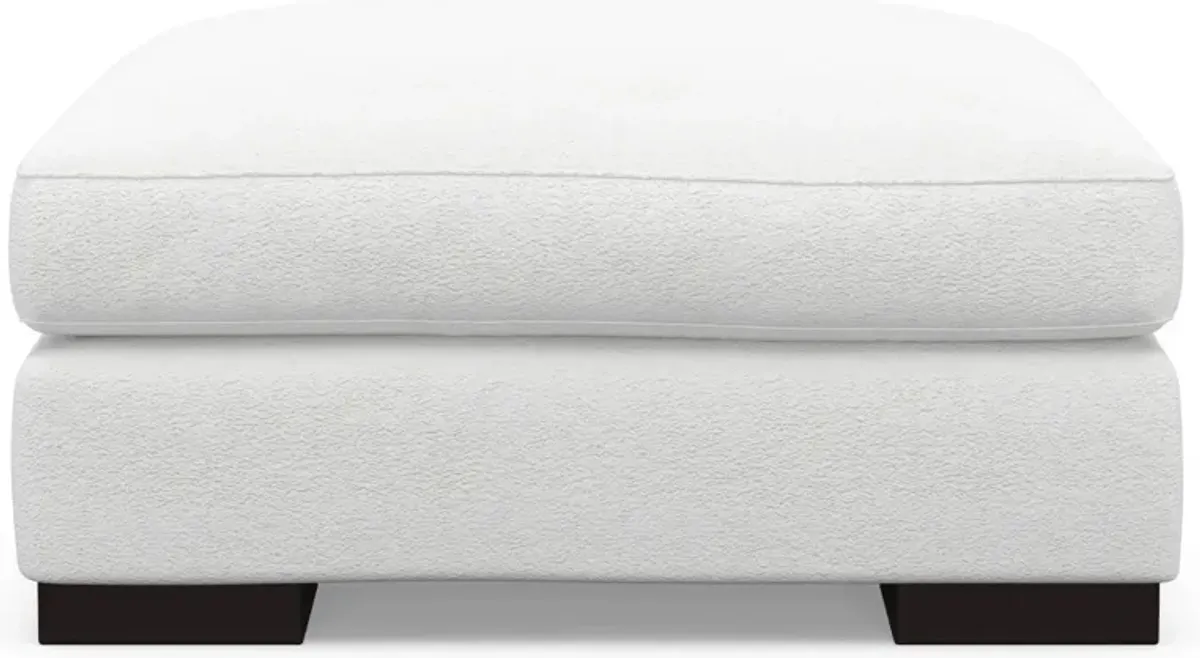 Bondi Foam Comfort Ottoman - Lovie Chalk