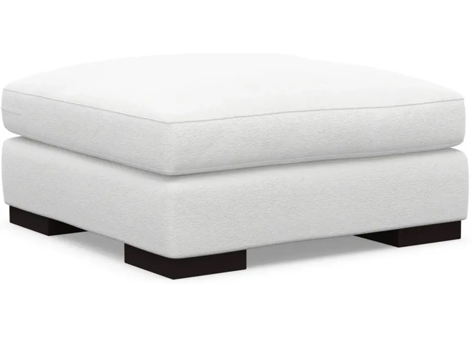 Bondi Foam Comfort Ottoman - Lovie Chalk