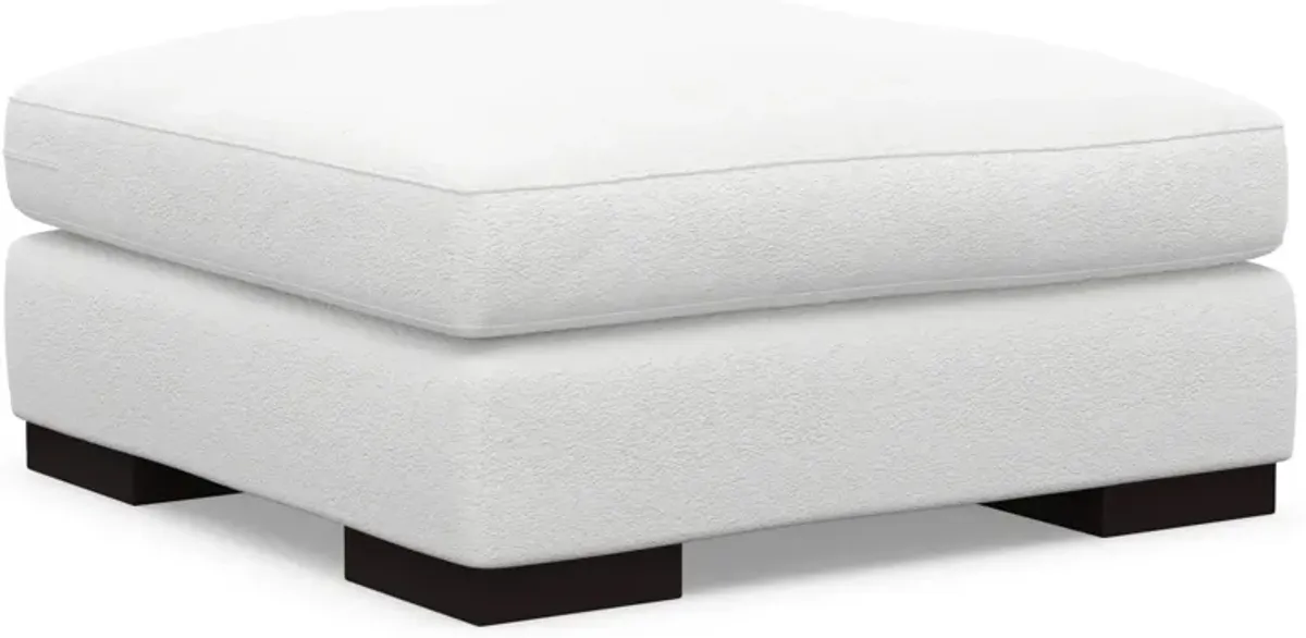 Bondi Foam Comfort Ottoman - Lovie Chalk