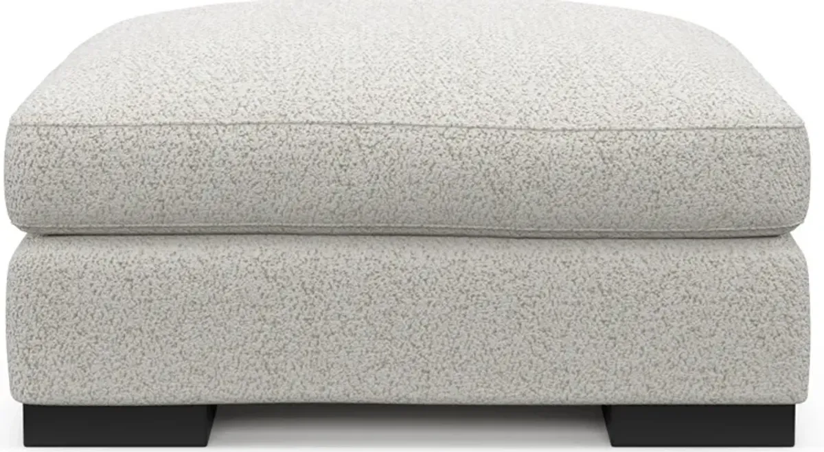 Bondi Foam Comfort Ottoman - River Rock Ivory