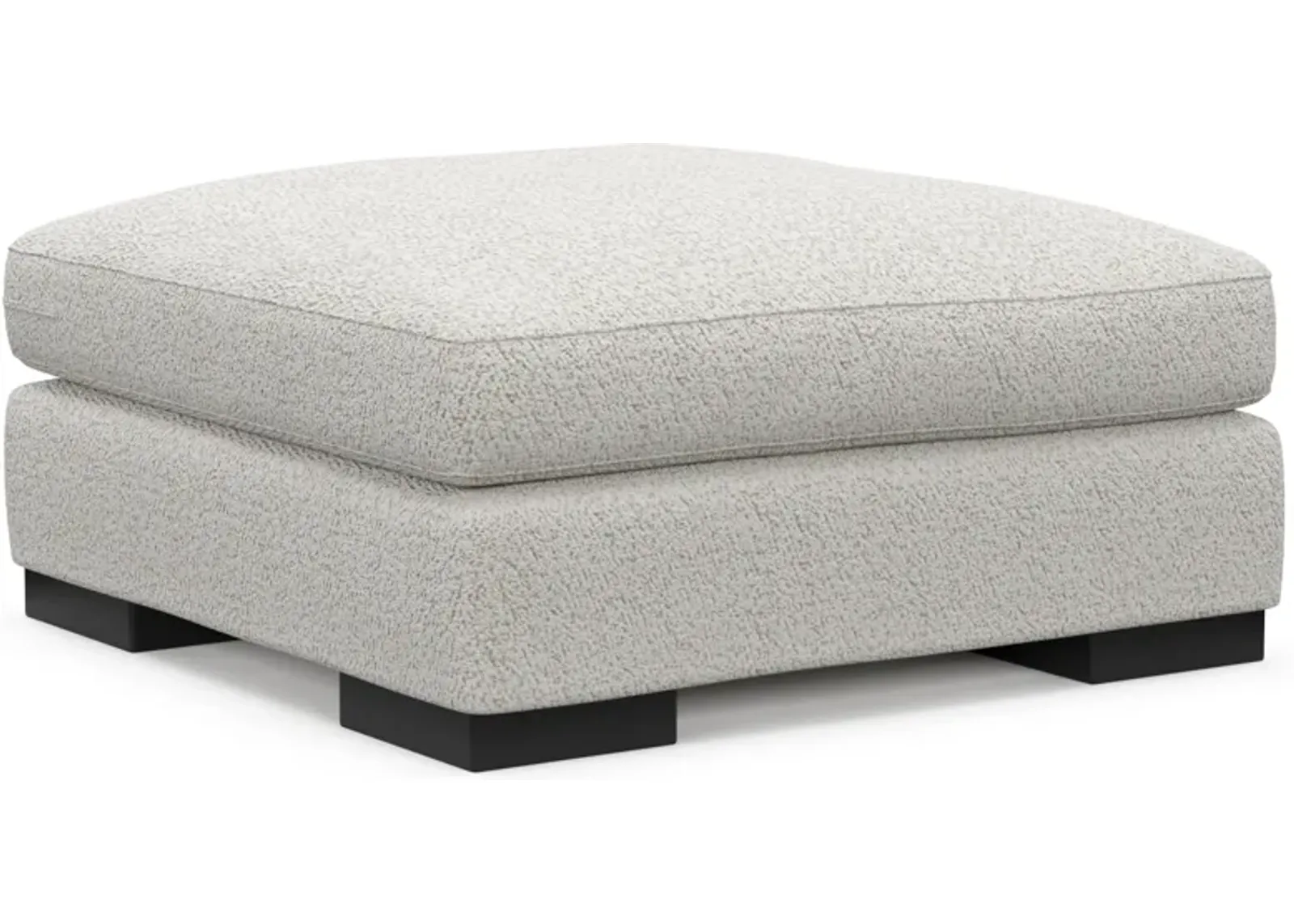 Bondi Foam Comfort Ottoman - River Rock Ivory