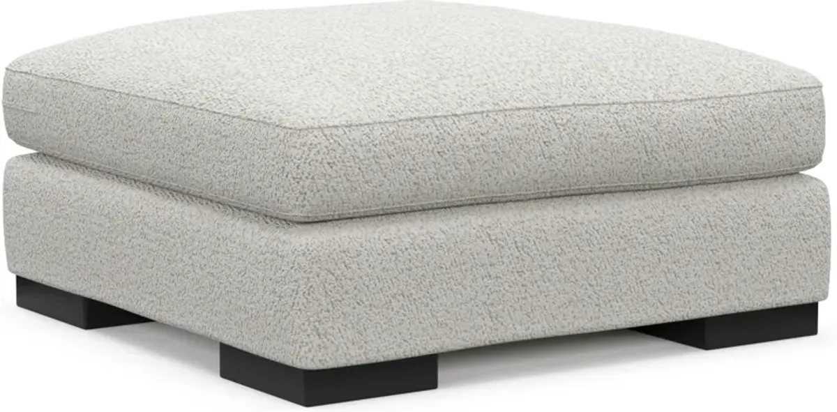 Bondi Foam Comfort Ottoman - River Rock Ivory