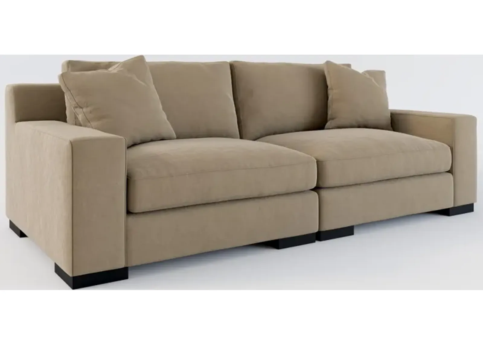 Bondi Foam Comfort 2-Piece Sofa - Merrimac Brownstone