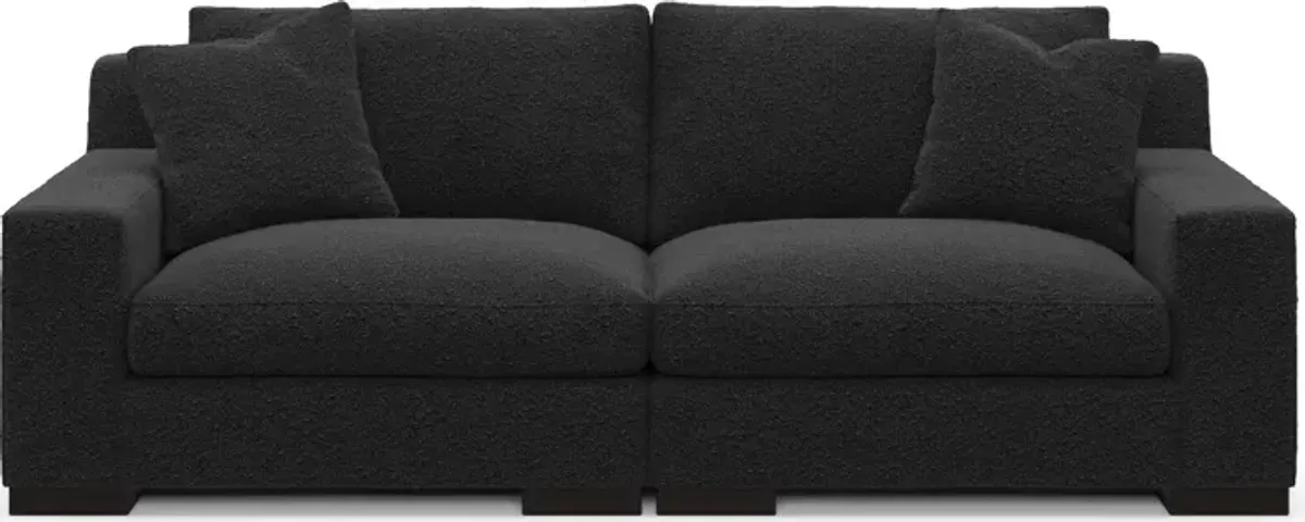 Bondi Foam Comfort 2-Piece Sofa - Bloke Obsidian