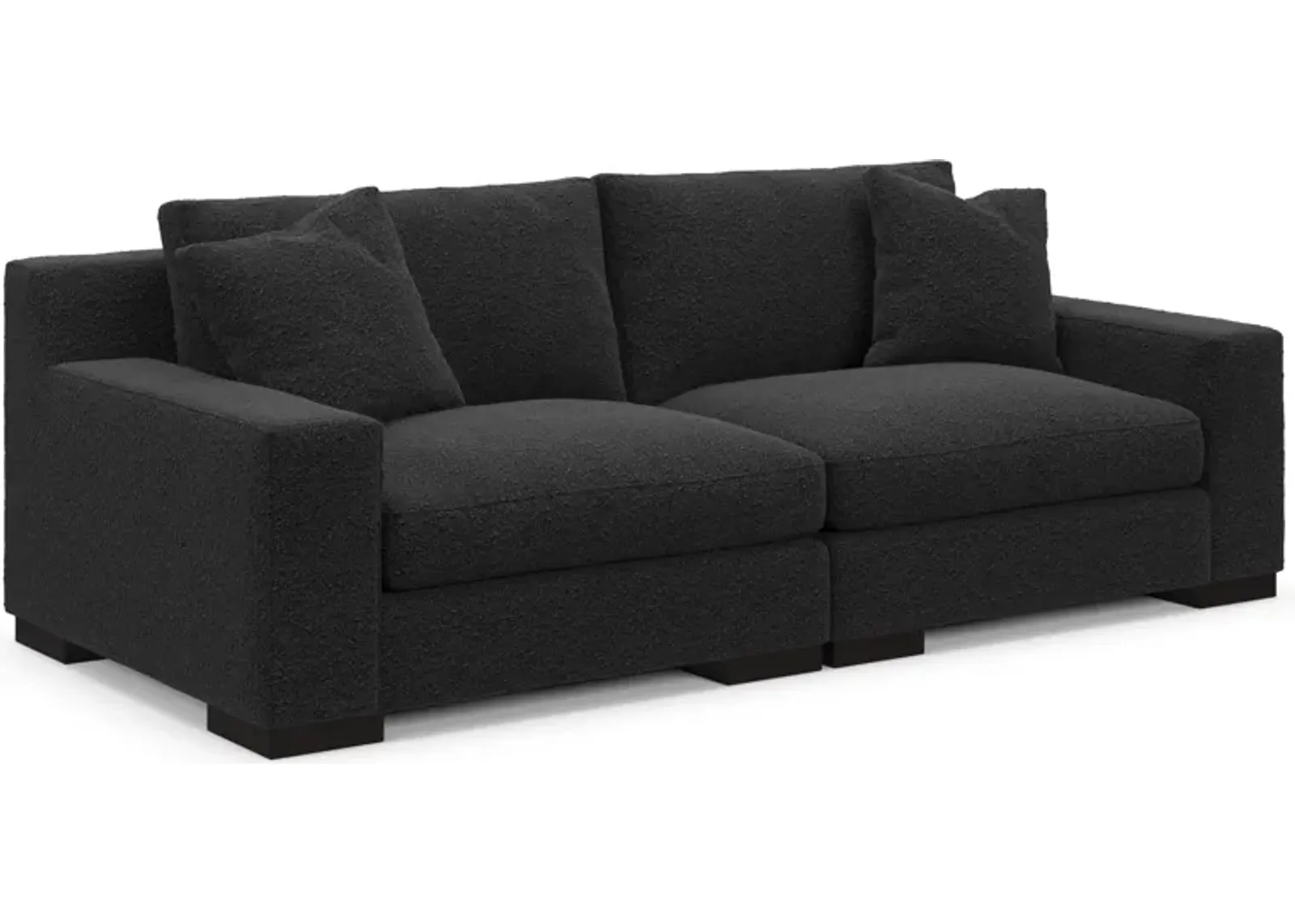 Bondi Foam Comfort 2-Piece Sofa - Bloke Obsidian