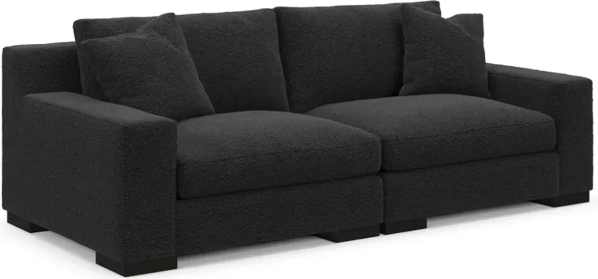 Bondi Foam Comfort 2-Piece Sofa - Bloke Obsidian