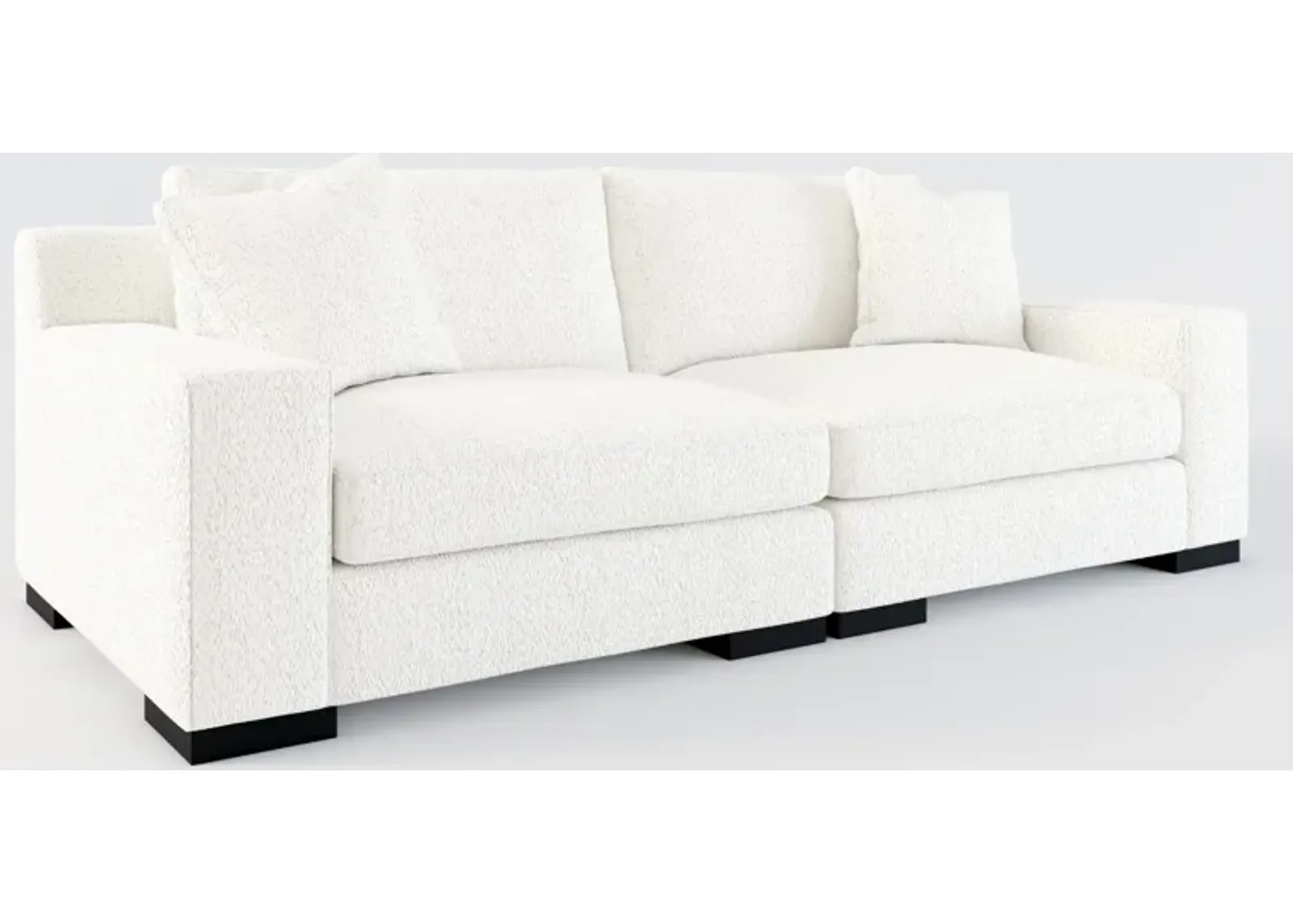 Bondi Foam Comfort 2-Piece Sofa - River Rock Ivory