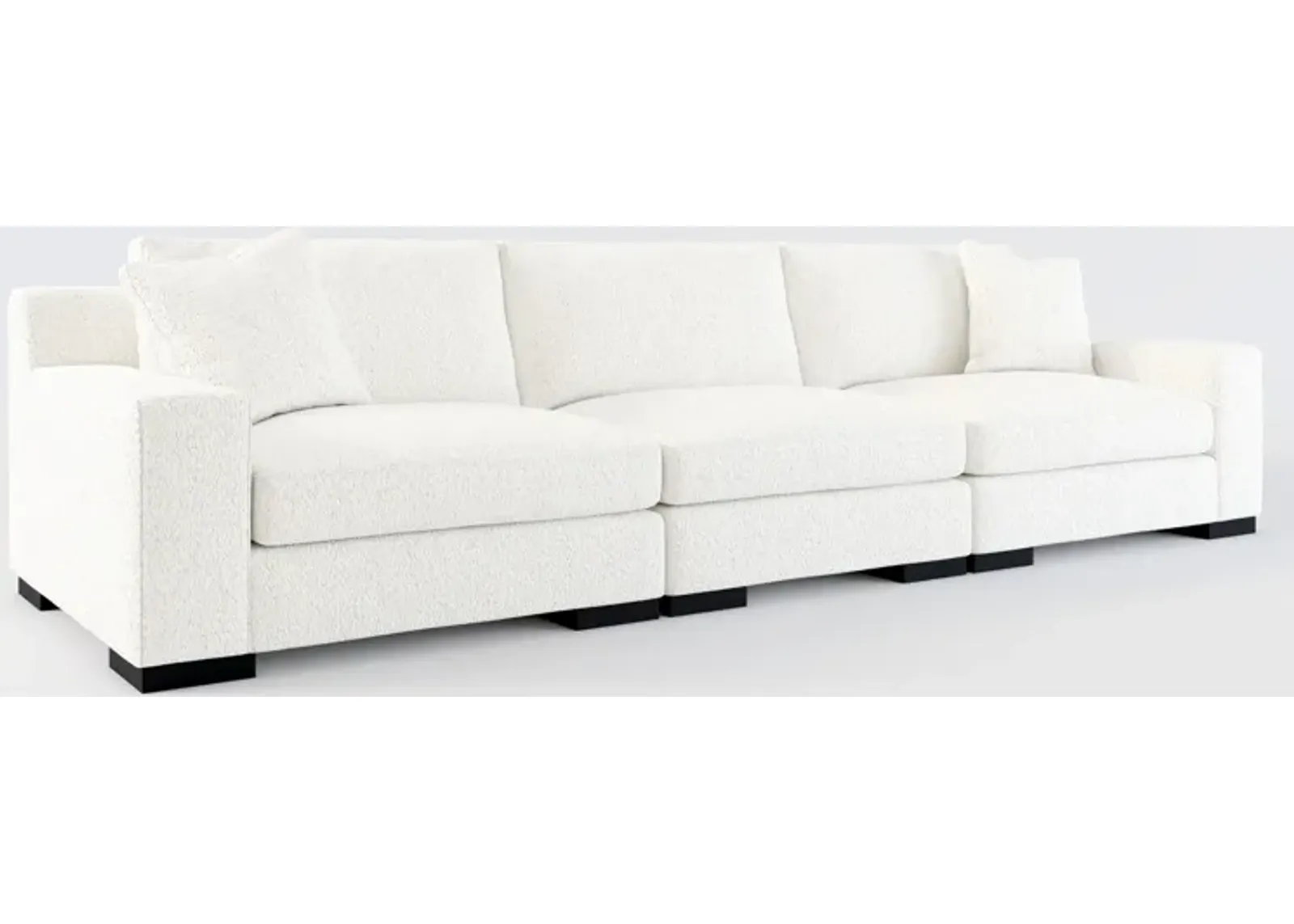 Bondi Foam Comfort 3-Piece Sofa - River Rock Ivory