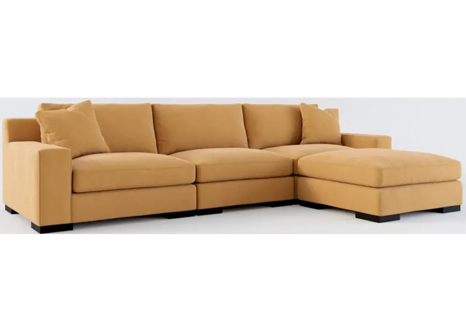 Bondi Foam Comfort 3-Piece Sofa and Ottoman - Merrimac Topaz