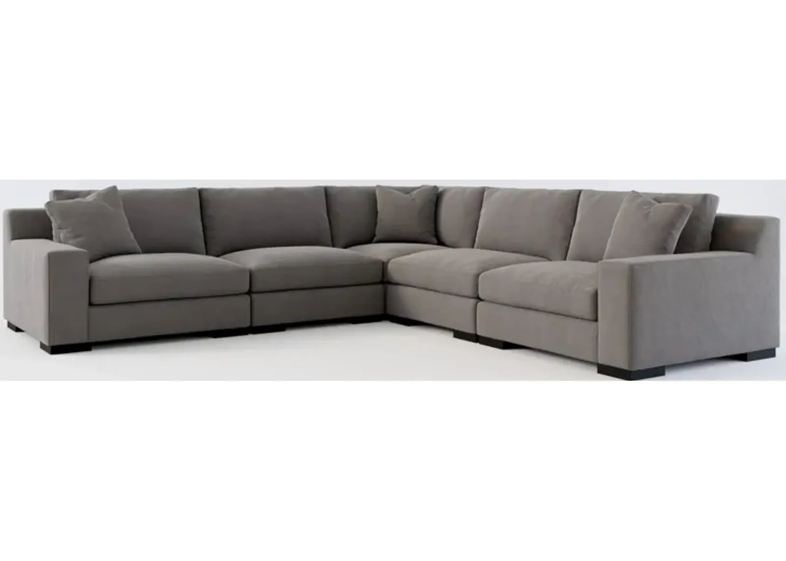 Bondi Foam Comfort 5-Piece Sectional - Merrimac Ash