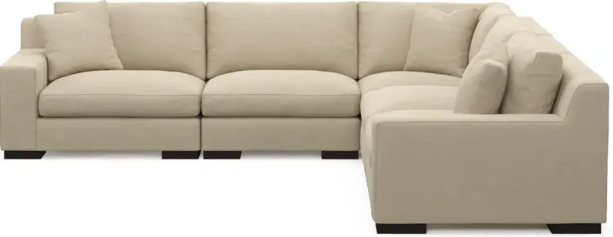 Bondi Foam Comfort 5-Piece Sectional - Merrimac Ecru