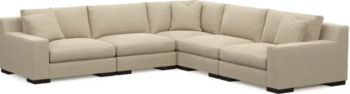 Bondi Foam Comfort 5-Piece Sectional - Merrimac Ecru