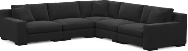 Bondi Foam Comfort 5-Piece Sectional - Bloke Obsidian